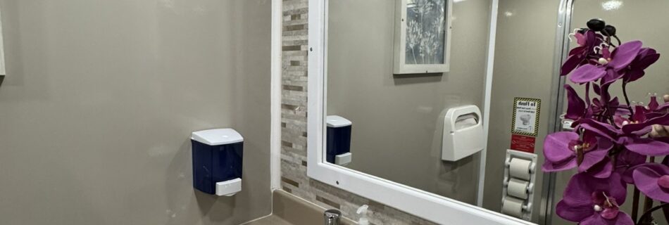 restroom trailer luxury interior