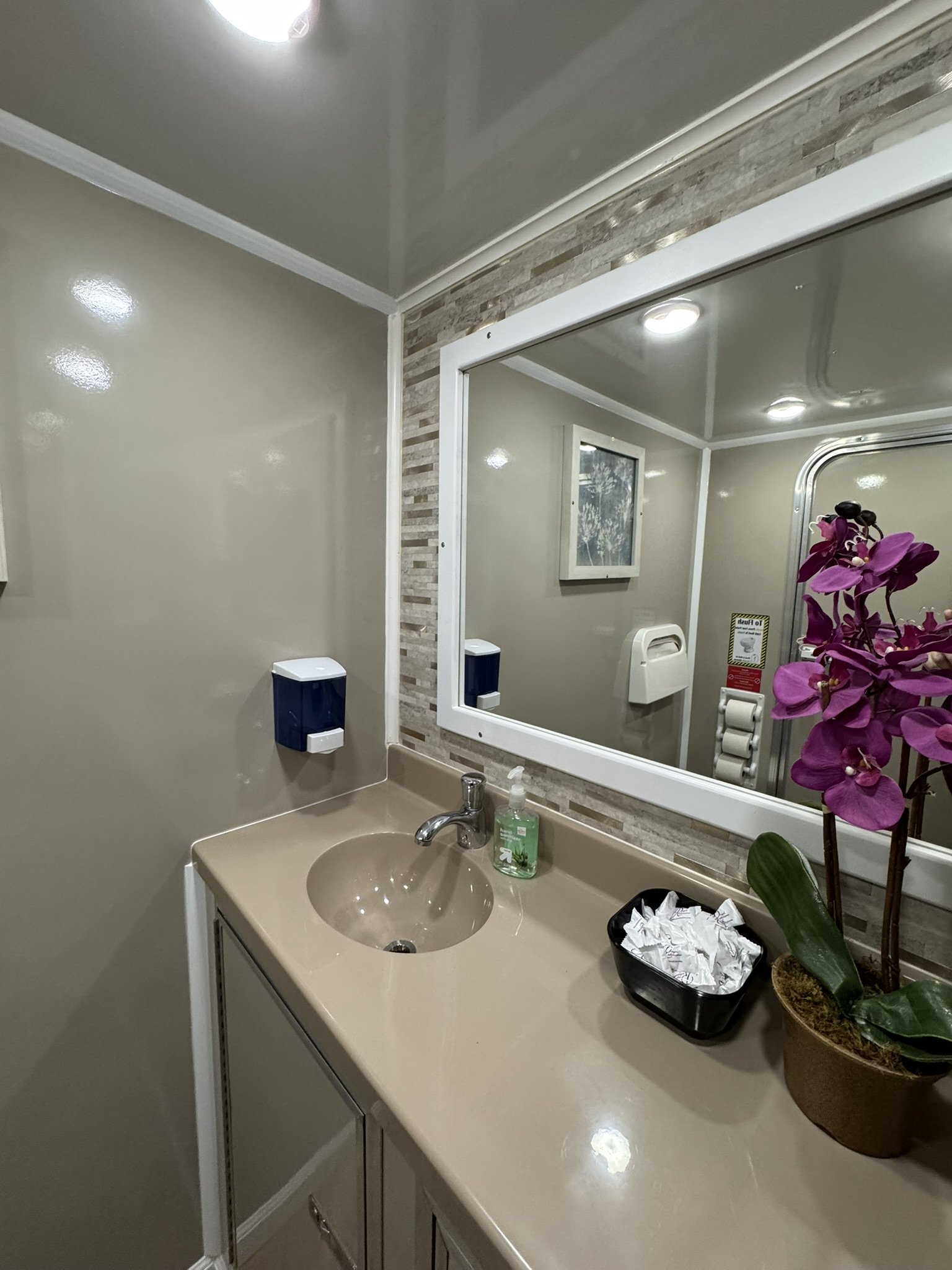 restroom trailer luxury interior