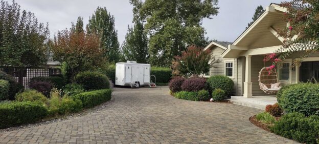 2 Stall Restroom trailer at residential party