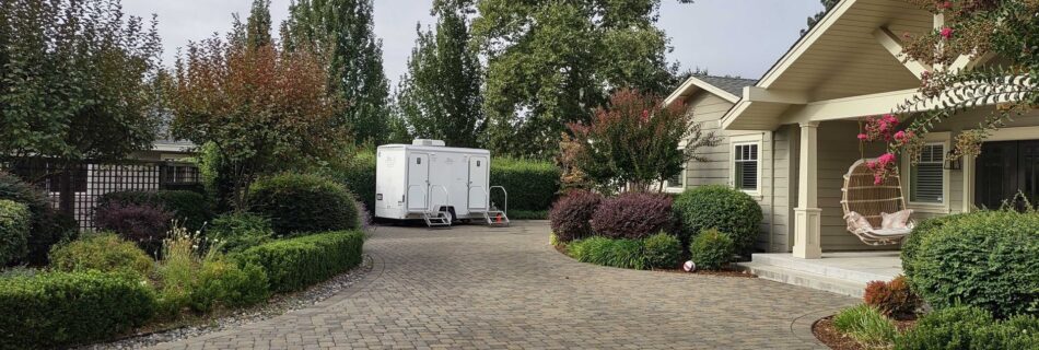 2 Stall Restroom trailer at residential party