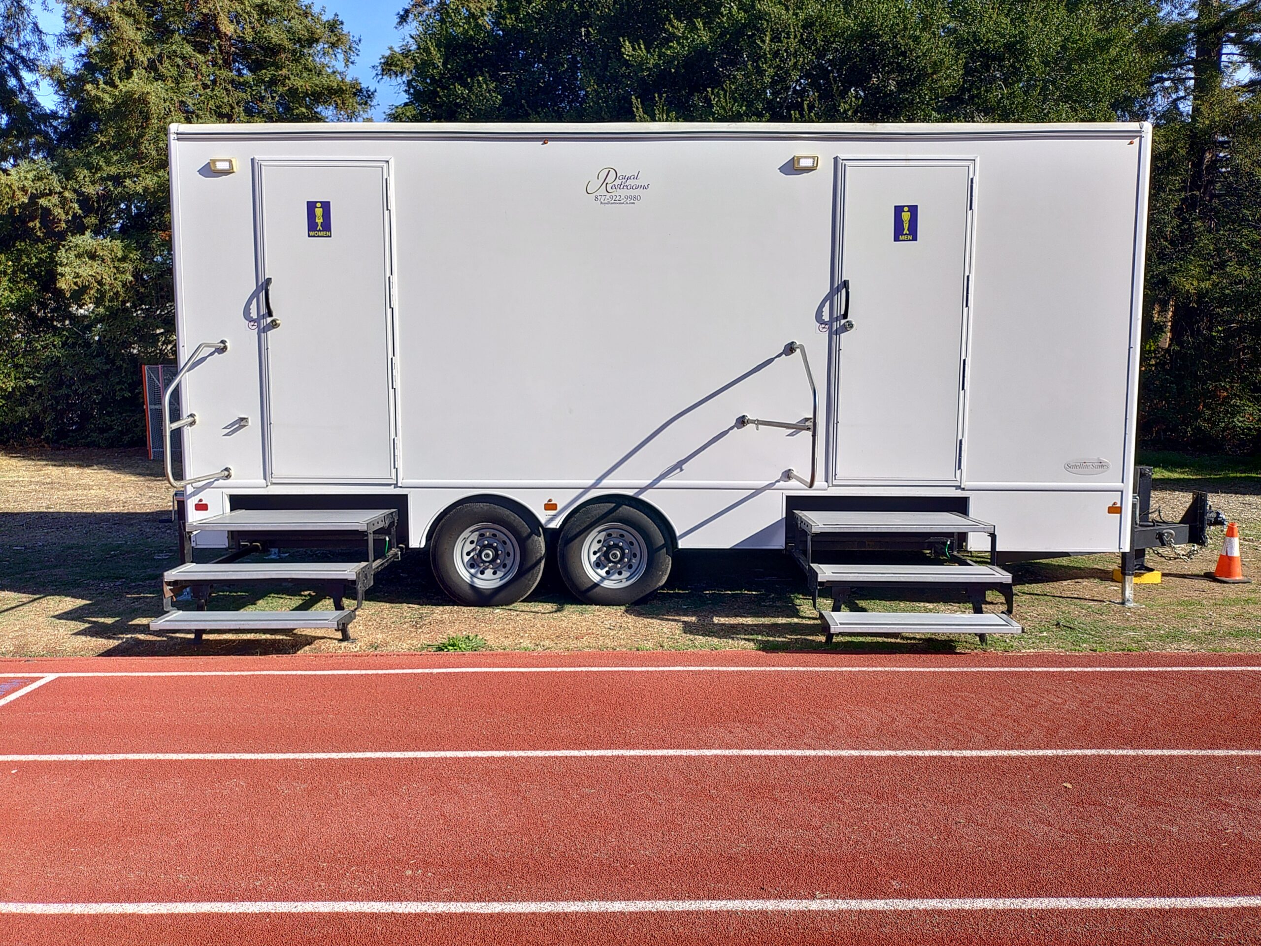 California marathon season restroom rentals: portable toilets & showers for runners & spectators. Site services for organizers.