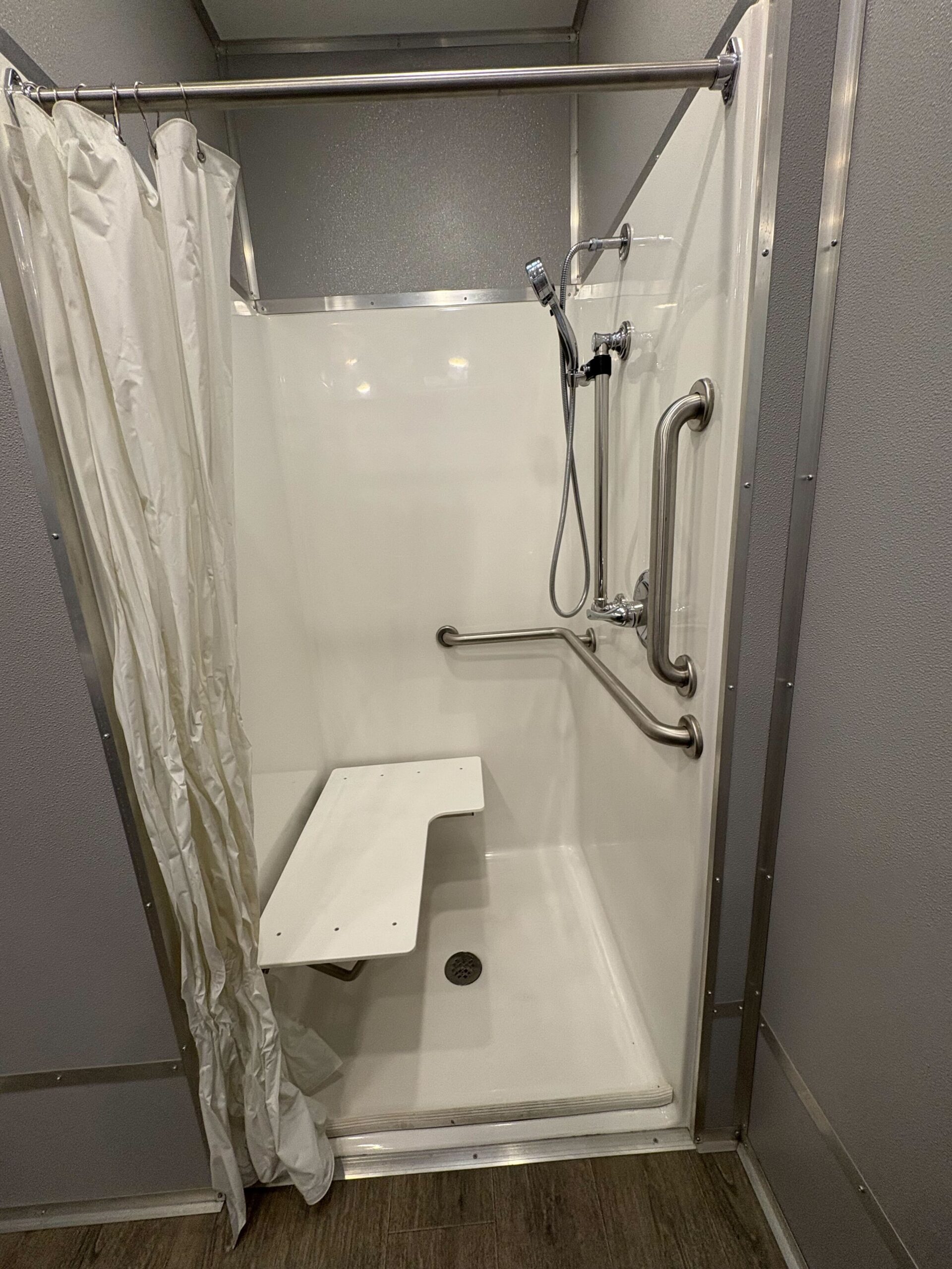 ADA + 2 Stall with ADA Shower trailer — shower fixtures
