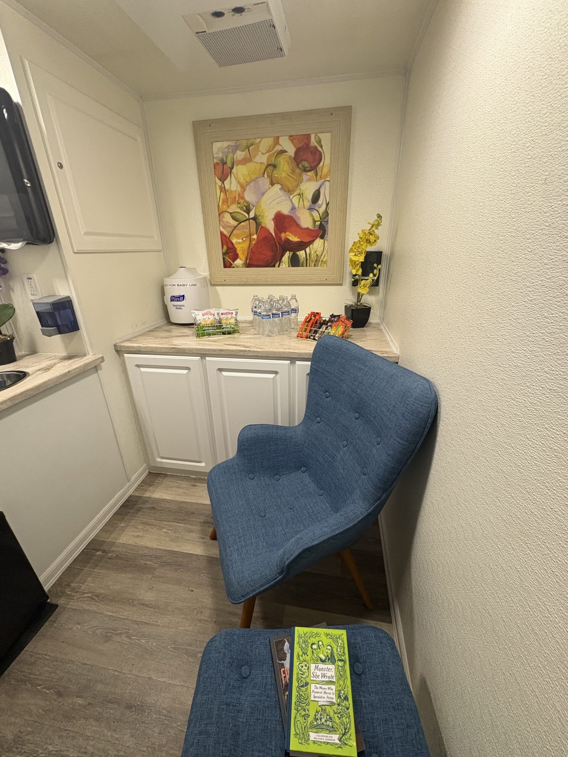 Royal Restrooms Mother’s Room / Retreat Trailer — exterior and interior