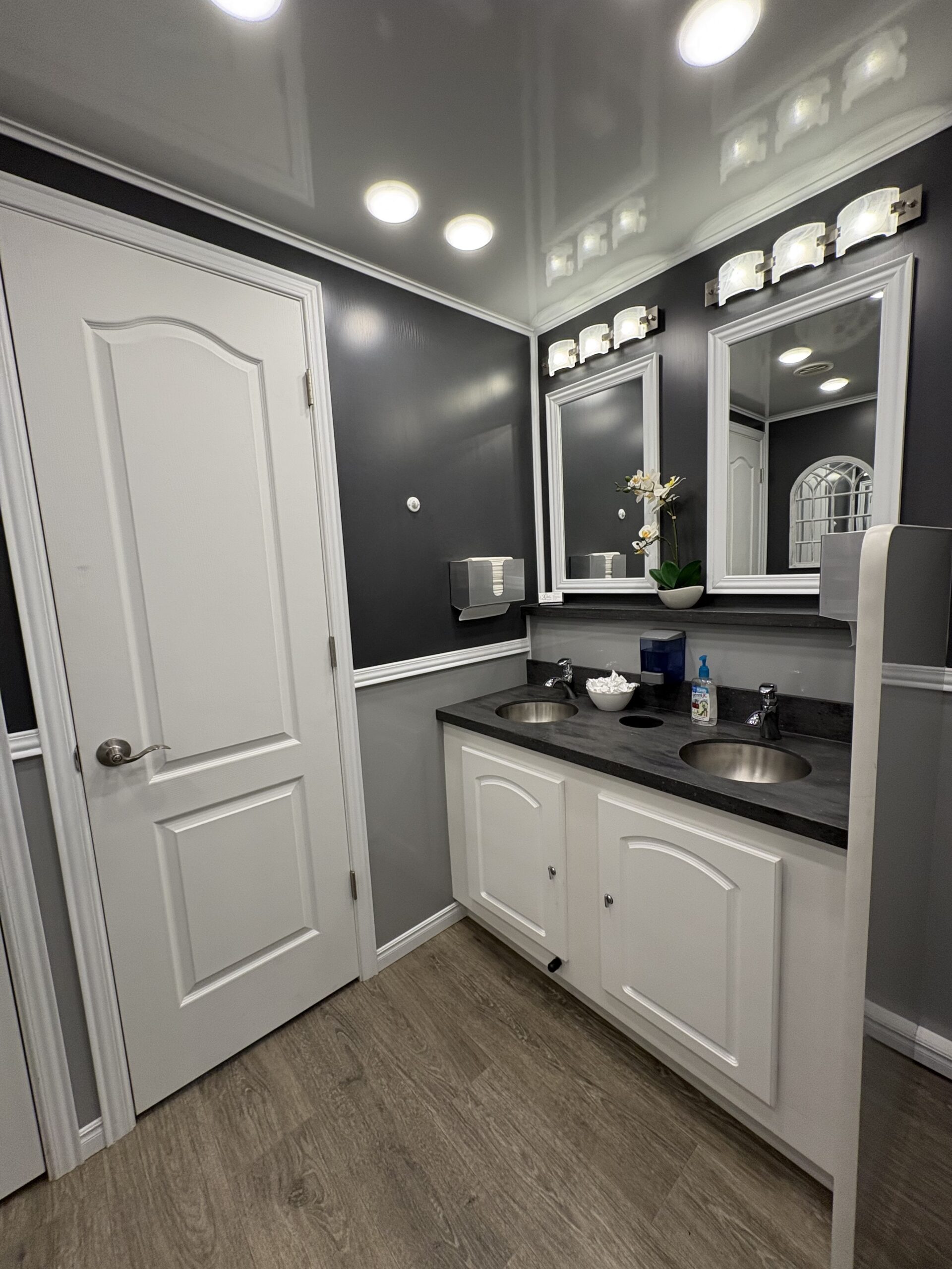 Ten Stall Cottage restroom trailer interior detail