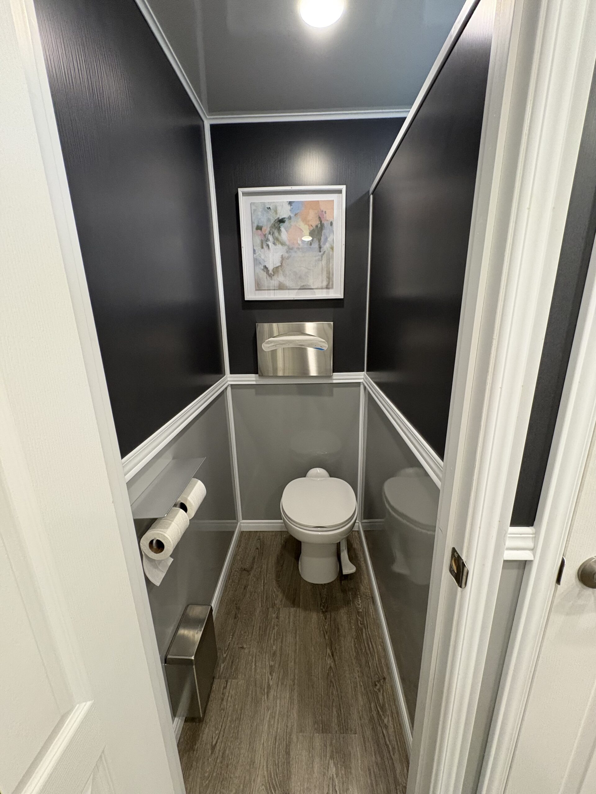 Ten Stall Cottage restroom trailer interior vanity view