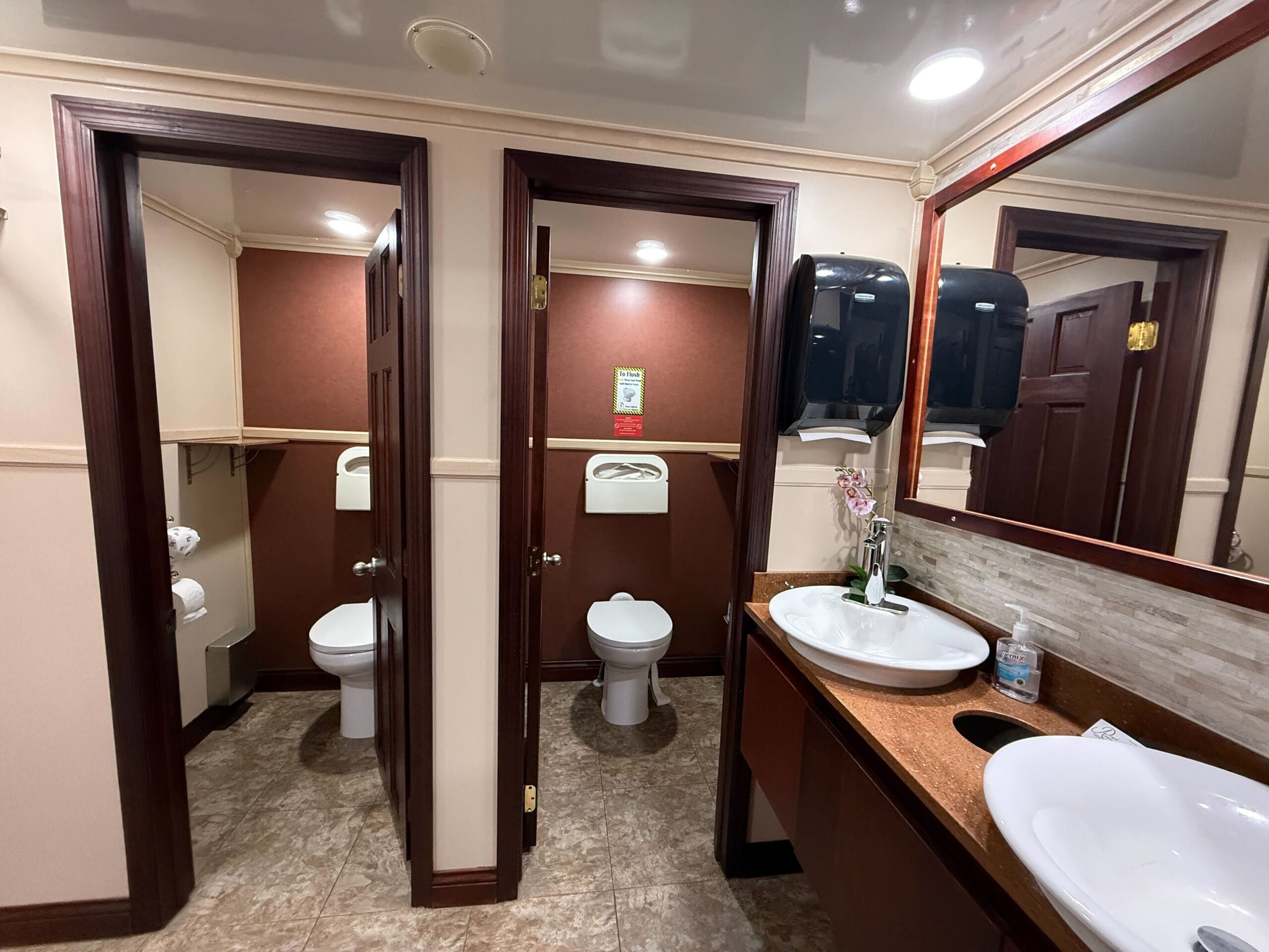 Signature Ten Stall restroom trailer luxury finishes
