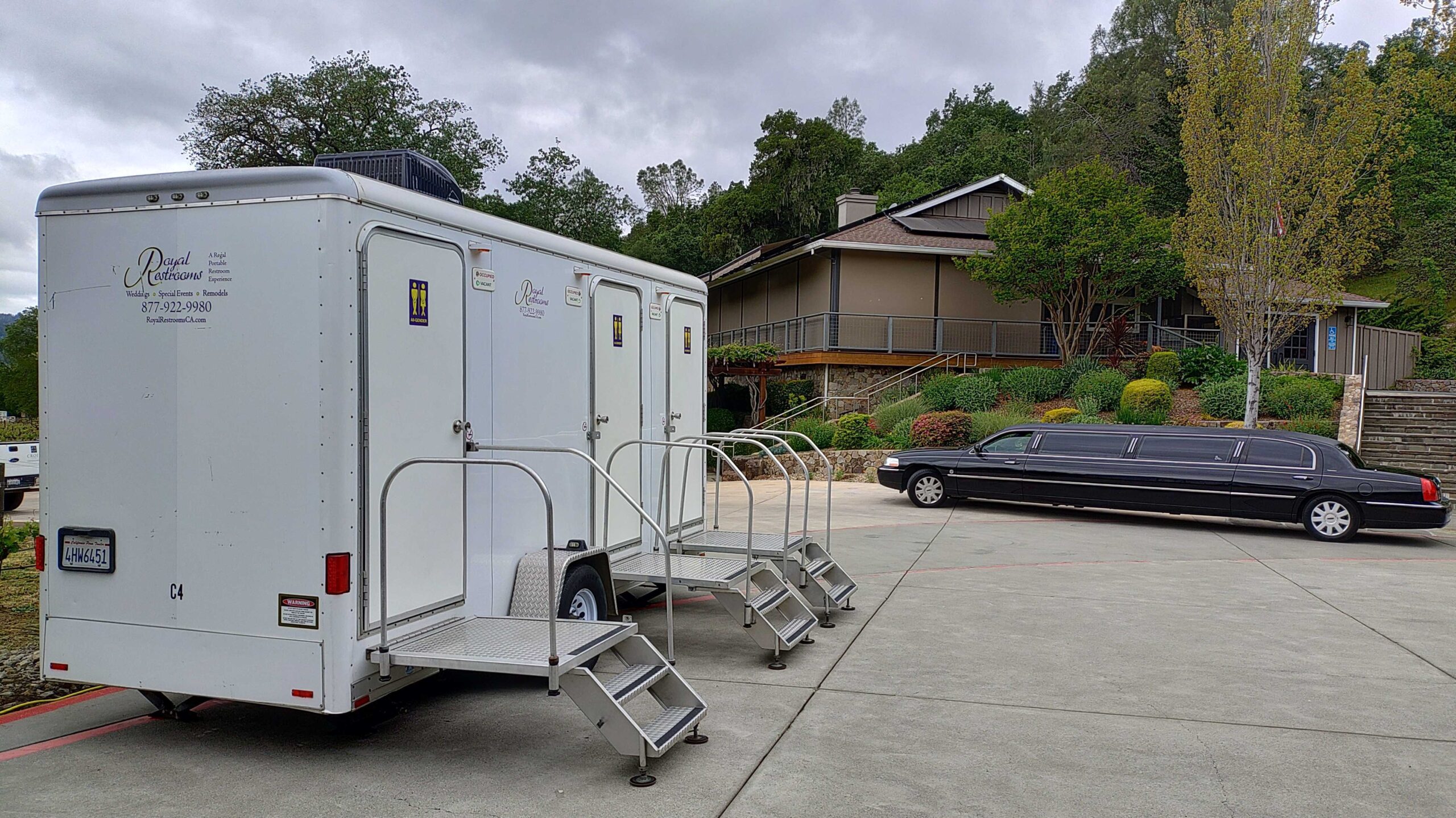 Exterior of Royal Restrooms Three Stall Restroom Trailer