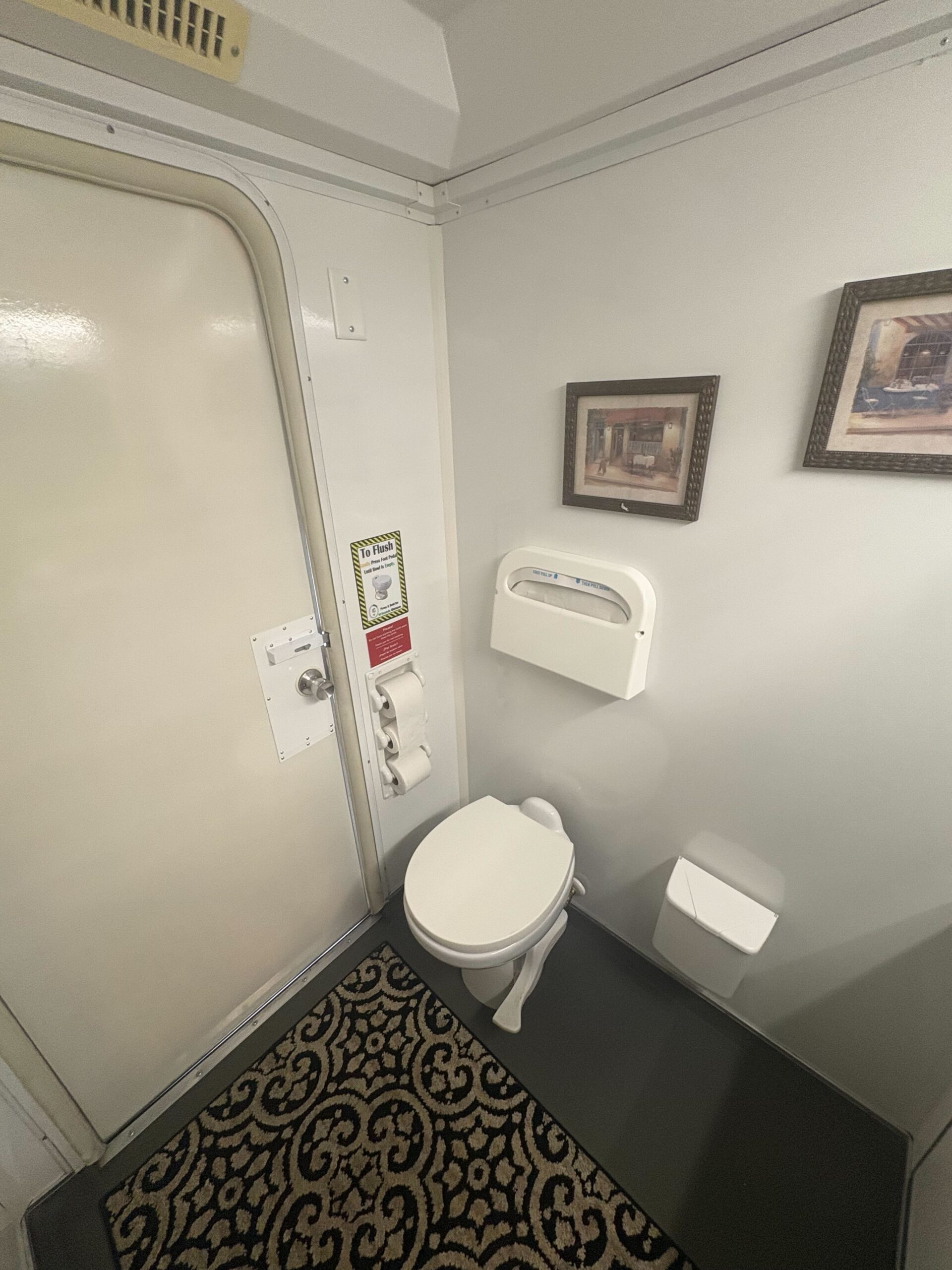Royal Restrooms luxury restroom trailer interior detail