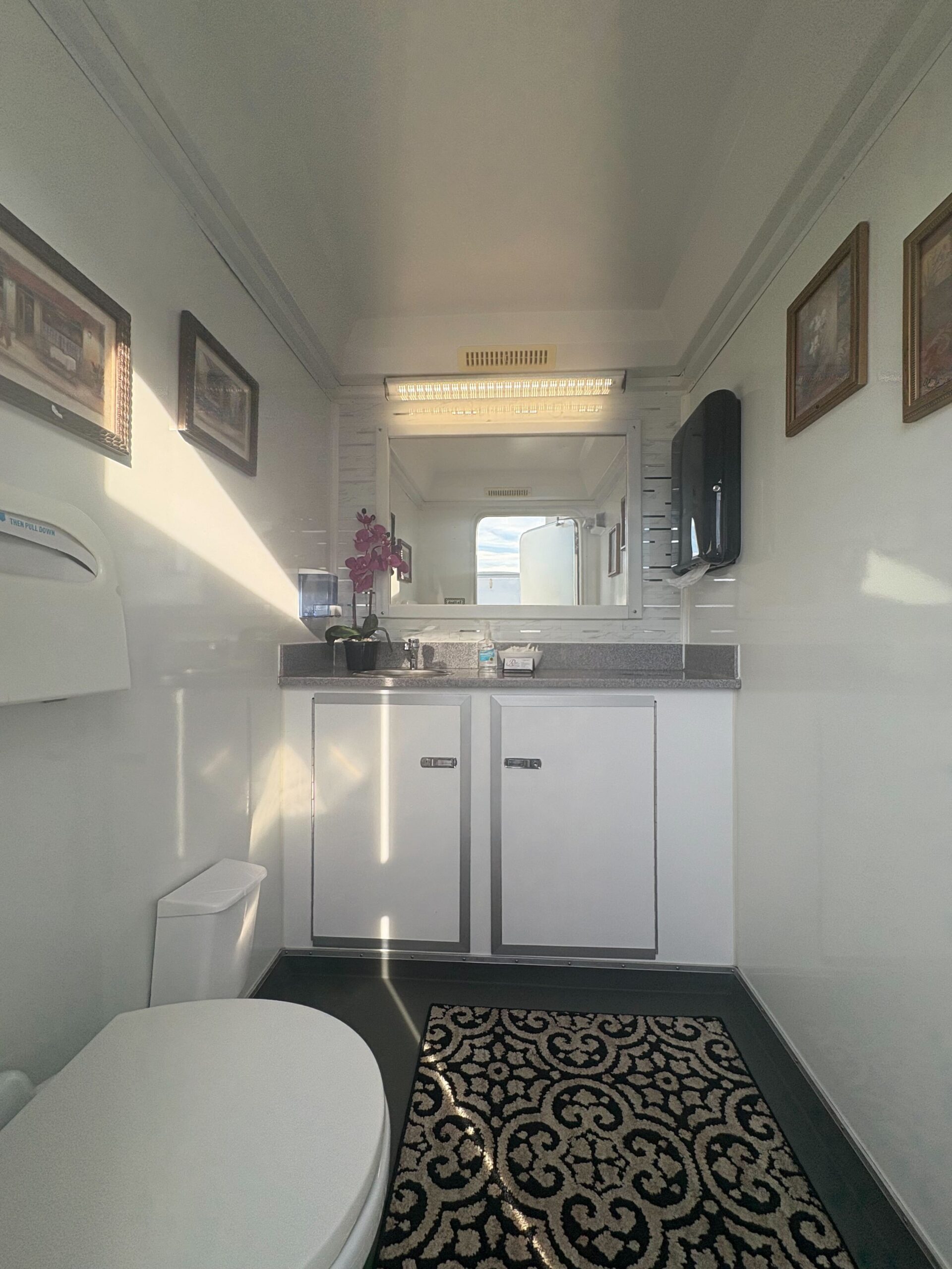 Royal Restrooms signature restroom trailer interior finishes